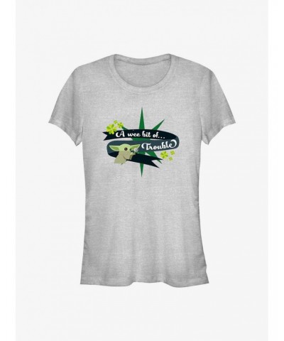 Star Wars The Mandalorian The Child Star Trouble Girls T-Shirt $5.34 T-Shirts