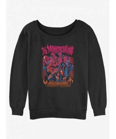 Star Wars The Mandalorian Banded Clans Mudhorn & Keldau Slouchy Sweatshirt $14.46 Sweatshirts